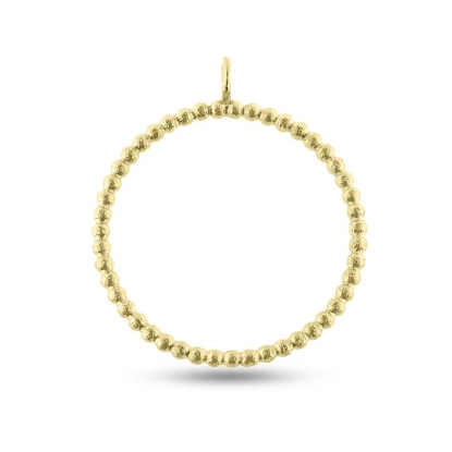 Billede af Vedhæng Circles 31 mm. i forgyldt sølv (overflade sand)