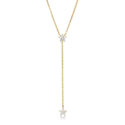 Billede af Mads Z "Céleste" halskæde 14 karat guld m. 0,12 ct. brillanter (40+5 cm)