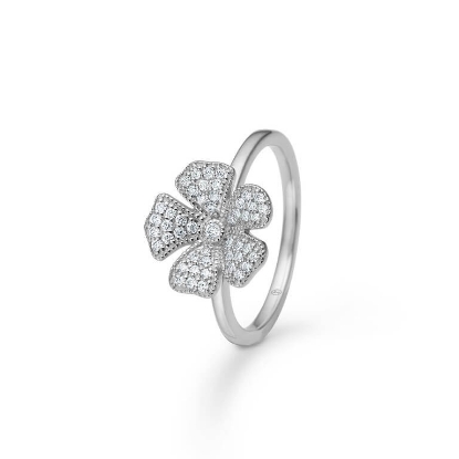 Billede af Mads Z "Fleur" ring sølv m. cz (str. 50-60)