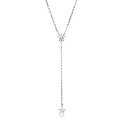 Billede af Mads Z "Céleste" halskæde sølv m. cz (40+5 cm)