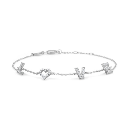 Billede af Mads Z "Tender Love" armbånd sølv m. cz (16+2 cm)