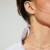 Billede af Aqua Dulce Luna øreringe forgyldt sølv m. fvp
