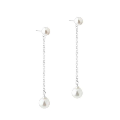 Billede af Aqua Dulce Luna Long øreringe sølv m. fvp