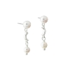 Billede af Aqua Dulce Pearl Moon øreringe sølv m. fvp