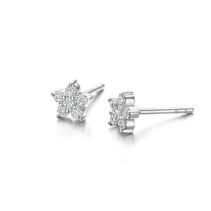 Billede af Spirit Icons Midnight Stud (S) øreringe sølv m. cz