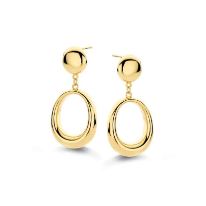 Billede af Spirit Icons Callas Hanger øreringe forgyldt sølv