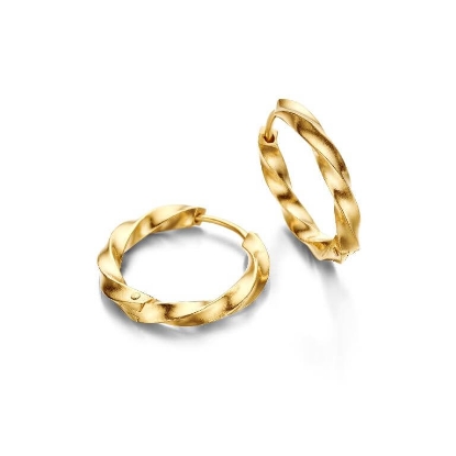 Billede af Spirit Icons Linda Hoop øreringe forgyldt sølv (20 mm)