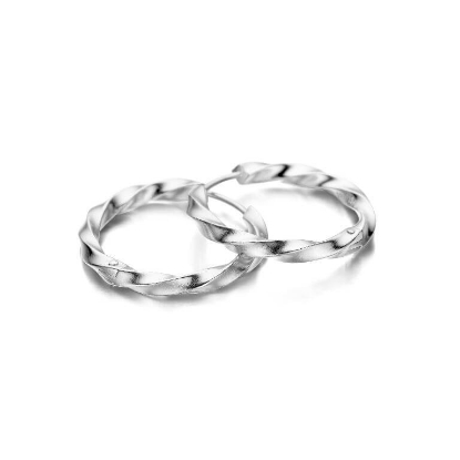 Billede af Spirit Icons Linda Hoop øreringe sølv (25 mm)