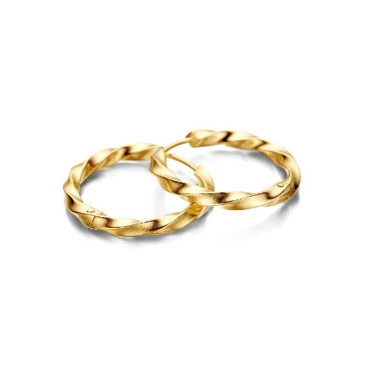 Billede af Spirit Icons Linda Hoop øreringe forgyldt sølv (25 mm)