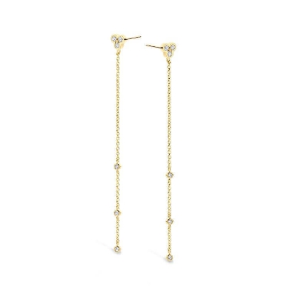 Billede af Spirit Icons Alma Hanger øreringe forgyldt sølv m. cz