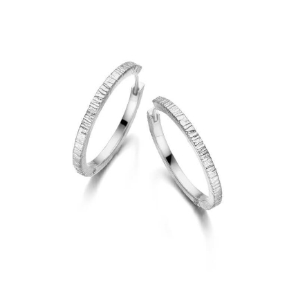 Billede af Spirit Icons Canis Hoop øreringe sølv (25 mm)