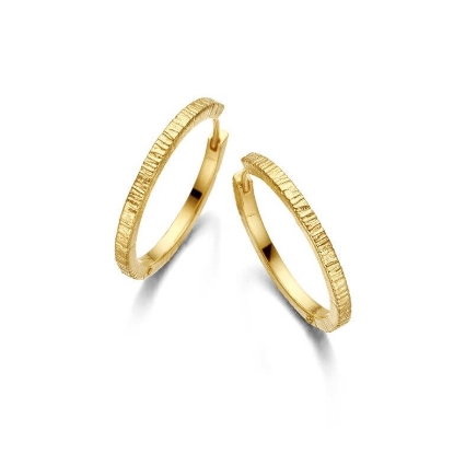 Billede af Spirit Icons Canis Hoop øreringe forgyldt sølv (25 mm)