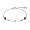 Billede af Spirit Icons Cornelia armbånd sølv m. sort cz (17-19 cm)
