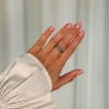 Billede af By Birdie Lotus Trio Plain ring sølv + 14 kt. guld m. brillant (str. 52-60)