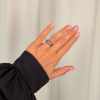Billede af By Birdie Grace Triple Polished ring sølv + 14 karat guld m. brillant (str. 60)