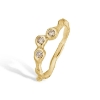 Billede af By Birdie Zenith Triple Brillant ring 14 karat guld m. 0,15ct. brillant (str. 53)