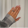 Billede af By Birdie Urban Harlem Buds-4 Polished ring sølv m.14 kt. m. 0,05 ct. diamant (str. 53)