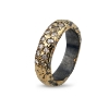 Billede af By Birdie Heritage Golden Pavé ring sort rhodineret sølv og 18kt guld og ialt 0,58 ct diamant str. 59