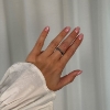 Billede af By Birdie Zeus Plain ring sort rhodineret sølv m.14kt guldkugler str. 56