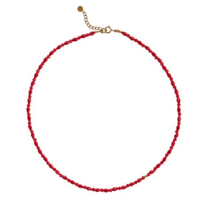 Billede af STINE A Miss Paris - Boheme halskæde forgyldt sølv m. perler (41,5+3,5 cm)