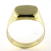 Billede af Herrering plade 12,5*14,5 mm. 14 kt.