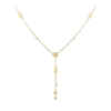 Billede af Aqua Dulce Line Pearl halskæde forgyldt sølv m. fvp (45 + 3 cm)