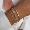 Billede af Aqua Dulce Line armbånd forgyldt sølv (17 + 3 cm)