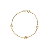 Billede af Lund Copenhagen Marguerit armbånd 1 stk. 7,5 mm + 2 stk. 5 mm forgyldt sølv (17-19 cm)