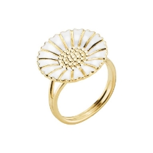 Billede af Lund Copenhagen Marguerit ring 18 mm forgyldt sølv (str. 49)