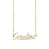 Billede af Studio Z "Name Tag - CAROLINE" halskæde forgyldt sølv (40-45 cm)