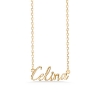 Billede af Studio Z "Name Tag - CELINA" halskæde forgyldt sølv (40-45 cm)