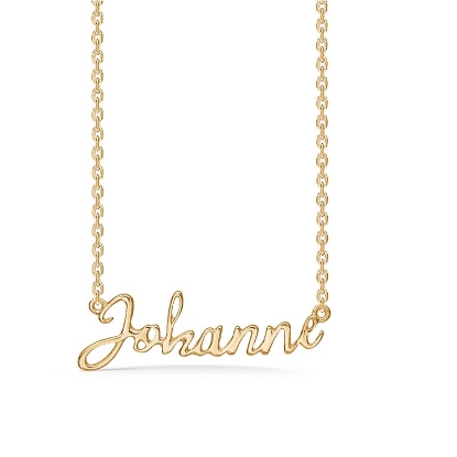 Billede af Studio Z "Name Tag - JOHANNE" halskæde forgyldt sølv (40-45 cm)