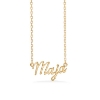 Billede af Studio Z "Name Tag - MAJA" halskæde forgyldt sølv (40-45 cm)