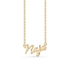 Billede af Studio Z "Name Tag - NAJA" halskæde forgyldt sølv (40-45 cm)