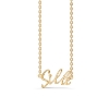 Billede af Studio Z "Name Tag - SILLE" halskæde forgyldt sølv (40-45 cm)