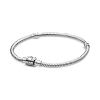 Billede af Pandora Moments armbånd sølv slangekæde tønde-lås 18 cm