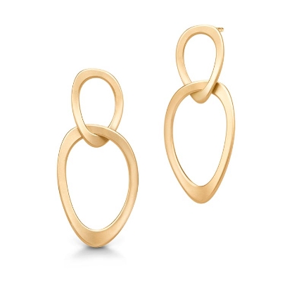 Billede af Julie Sandlau Ava øreringe sølv forgyldt