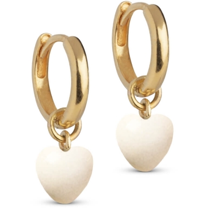 Billede af ENAMEL Copenhagen Amore Daisy øreringe forgyldt sølv