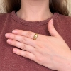Billede af Ring (båndring) u/sten 925s forgyldt (forgyldning vil blive slidt af ved brug !)