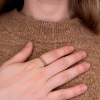 Billede af Ring kugler hele vejen rundt, br. 2,7 mm. massiv, str. -59. 925 s. forgyldt