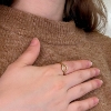 Billede af Ring Circles 11 mm. 925s forgyldt (overflade sand) 