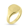 Billede af Herrering massiv lukket bund, plade antik facon 14*12,5mm 925 s. forgyldt (forgyldning vil blive slidt af ved brug !)