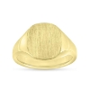 Billede af Herrering massiv lukket bund, plade antik facon 14*12,5mm 925 s. forgyldt (forgyldning vil blive slidt af ved brug !)