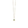 Billede af ENAMEL Copenhagen Soleil Petrol Green halskæde sølv forgyldt (45cm)