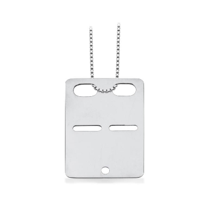 Billede af Scrouples Id-Mrk. 5 Hul 19 x 27 mm. sølv.