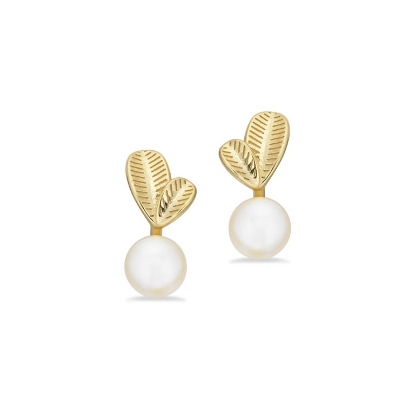 Billede af Scrouples Øreringe blad fkp. sølv fg.