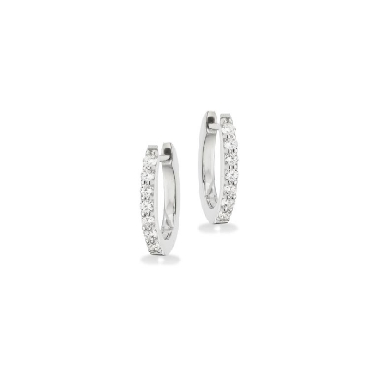 Billede af Scrouples SoHo Clip-creoler oval cubic zir. sølv rh.