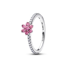 Billede af Pandora Funklende Blomst ring sølv m. pink cz (str. 54)