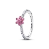 Billede af Pandora Funklende Blomst ring sølv m. pink cz (str. 58)