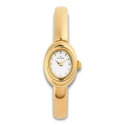 Billede af Mockberg Belle Oval Petite Small Bangle dameur gulddoublé 18mm 3bar